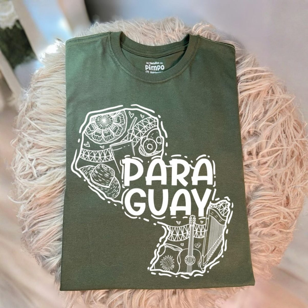 Mapa Paraguay Lineas By: @bbilustra.py