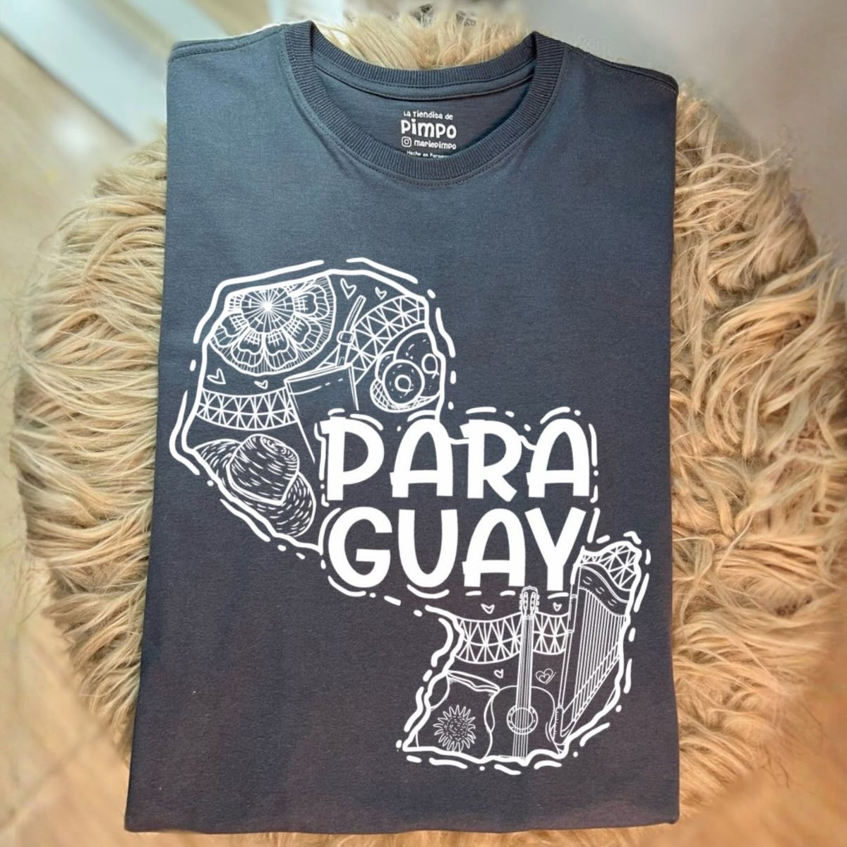 Mapa Paraguay Lineas By: @bbilustra.py